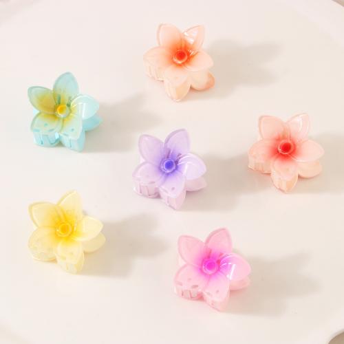 Hair Claw Clips Plastic Flower stoving varnish for woman Sold By PC