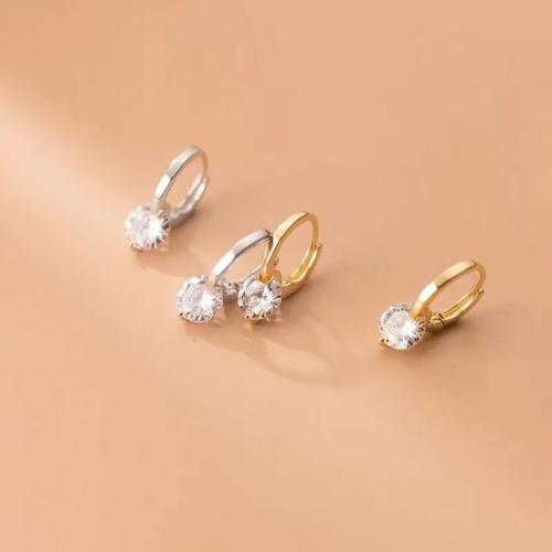 Tibetan Style Drop Earrings, plated, micro pave cubic zirconia & for woman, more colors for choice, 18x13mm, Sold By Pair