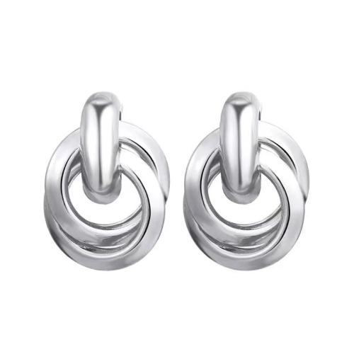 Boucle d'oreille dormeuse en alliage de zinc, Placage, pour femme, plus de couleurs à choisir, Vendu par paire