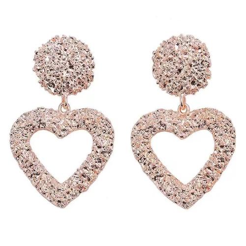 Tibetan Style Stud Earring, Heart, plated, for woman, more colors for choice, Sold By Pair