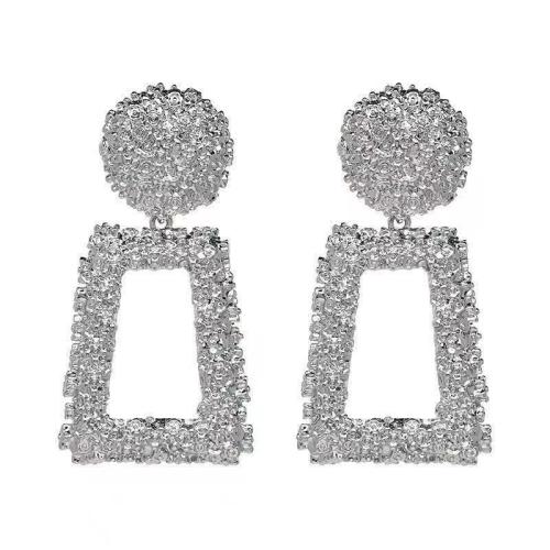 Lo zinco in lega Stud Earring, lega in zinco, placcato, per la donna, nessuno, 75x34mm, Venduto da coppia