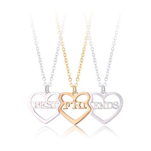 Zinc Alloy Jewelry Necklace with Wax Cord plated three pieces & Unisex & enamel & with rhinestone Length Approx 51-60 cm Sold By Set