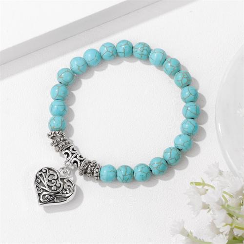 Gemstone Bracelets Zinc Alloy with Gemstone handmade & Unisex Sold By PC