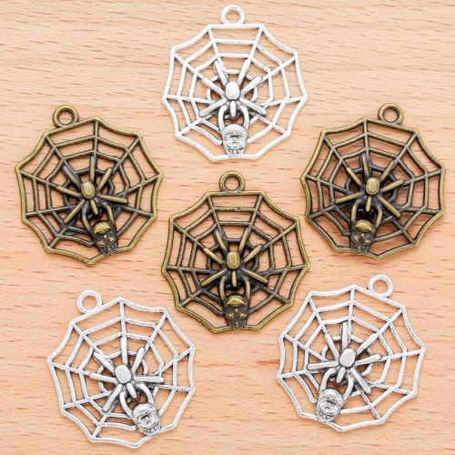 Tibetan Style Pendants, Spider Web, plated, DIY, more colors for choice, 30x17mm, 100PC/Bag, Sold By Bag