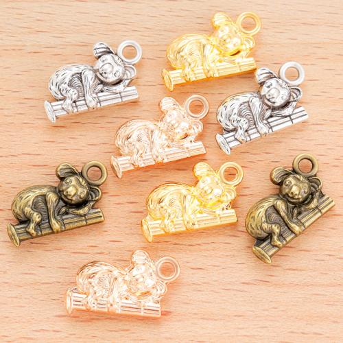 Tibetan Style Animal Pendants, Koala, plated, DIY, more colors for choice, 19x12mm, 100PC/Bag, Sold By Bag