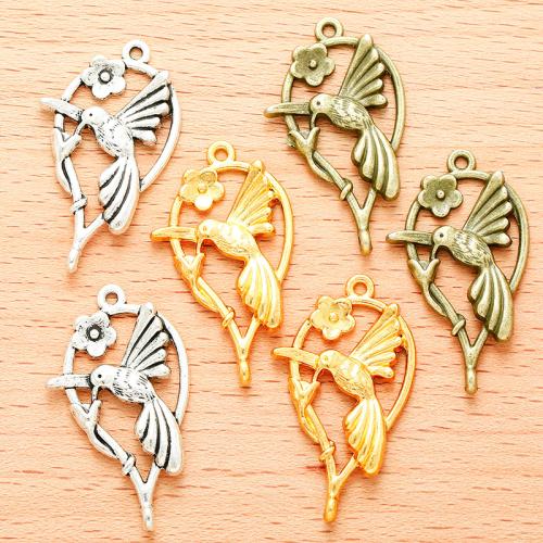 Tibetan Style Animal Pendants, Bird, plated, DIY, more colors for choice, 35x20mm, 100PC/Bag, Sold By Bag