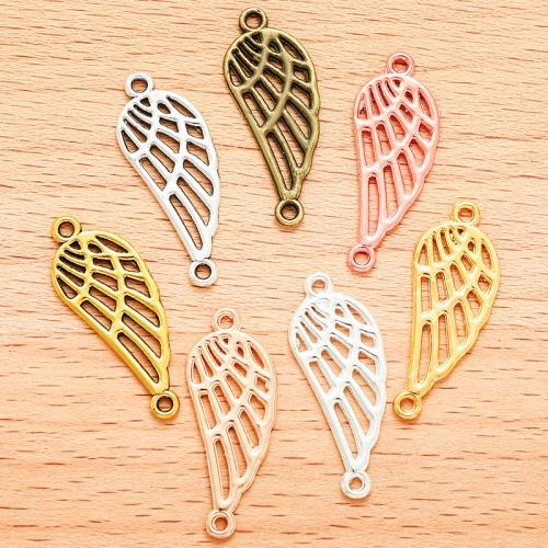 Tibetan Style Connector, Wing Shape, plated, DIY & 1/1 loop & hollow, more colors for choice, 100PC/Bag, Sold By Bag