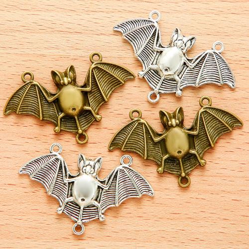 Animal Zink legering Stik, Zinc Alloy, Bat, forgyldt, du kan DIY & 2/1 loop, flere farver til valg, 48x30mm, 100PC/Bag, Solgt af Bag