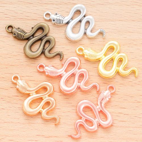 Tibetan Style Animal Pendants, Snake, plated, DIY, more colors for choice, 30x18mm, 100PC/Bag, Sold By Bag