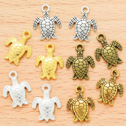 Pendentifs animaux en alliage de zinc, tortue, Placage, DIY, plus de couleurs à choisir, 16x12mm, 100PC/sac, Vendu par sac