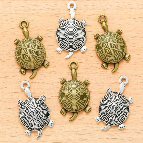 Pendentifs animaux en alliage de zinc, tortue, Placage, DIY, plus de couleurs à choisir, 34x19mm, 100PC/sac, Vendu par sac