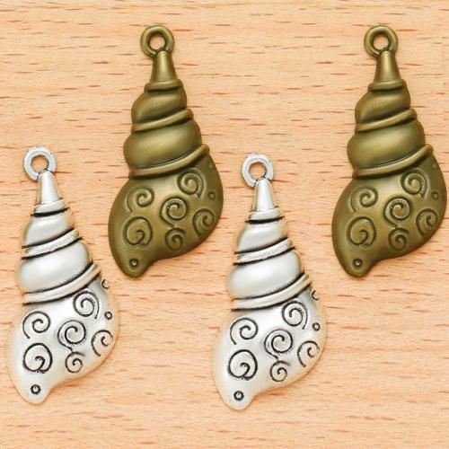 Zink-Aluminium-Anhänger, Zinklegierung, Strandschnecke, plattiert, DIY, keine, 30x13mm, 100PC/Tasche, verkauft von Tasche