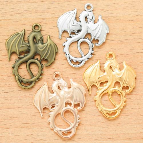 Zinc Alloy Animal Pendants Dragon plated DIY Sold By Bag