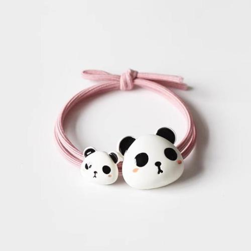 Ponytail Holder Plastic with Rubber Band for woman pink Sold By PC