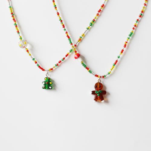 Christmas Necklaces Plastic Christmas Design & for woman Length Approx 45 cm Sold By PC