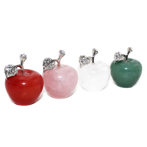 Fashion Decoration Quartz with Zinc Alloy Apple for home and office & with rhinestone Sold By PC