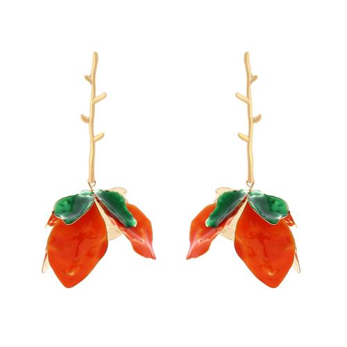 Boucles d'oreilles en alliage de zinc, avec fer, bijoux de mode & pour femme & émail, plus de couleurs à choisir, 106x40mm, Vendu par paire