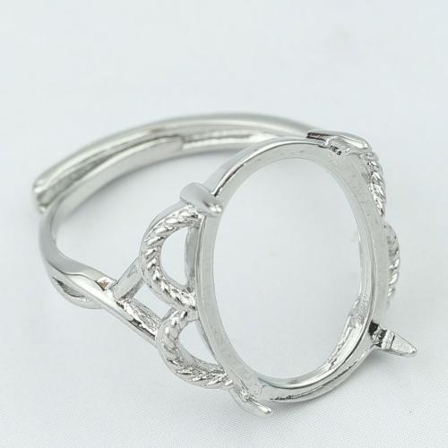 Brass Bezel Ring Base Cupronickel DIY & micro pave cubic zirconia Sold By PC