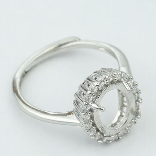 Brass Bezel Ring Base, Cupronickel, DIY & different styles for choice & micro pave cubic zirconia, Sold By PC