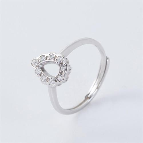 Brass Bezel Ring Base, DIY & different styles for choice & micro pave cubic zirconia, Sold By PC