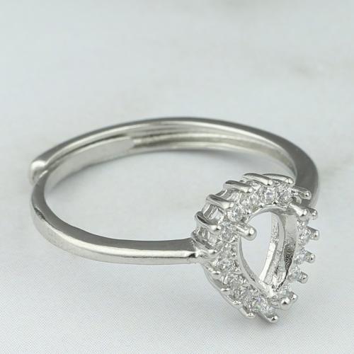 Brass Bezel Ring Base, DIY & different styles for choice & micro pave cubic zirconia, Sold By PC