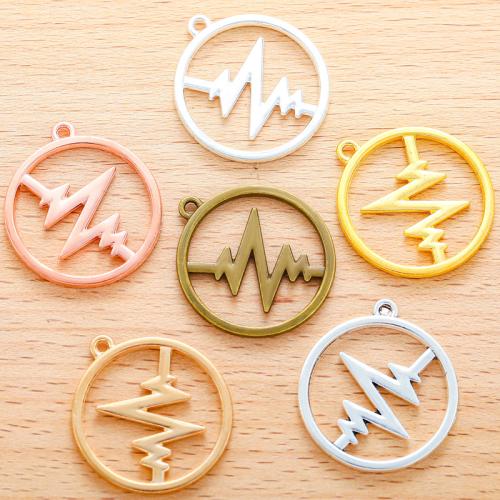 Tibetan Style Pendants, Round, plated, DIY, more colors for choice, 30x25mm, 100PCs/Bag, Sold By Bag