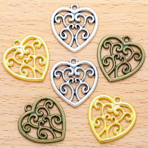 Zinc Alloy Heart Pendants plated DIY Sold By Bag