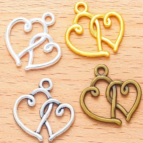 Zinc Alloy Heart Pendants plated DIY Sold By Bag