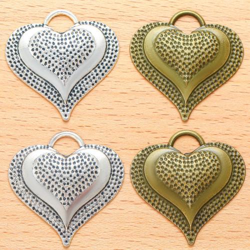 Zinc Alloy Heart Pendants plated DIY Sold By Bag