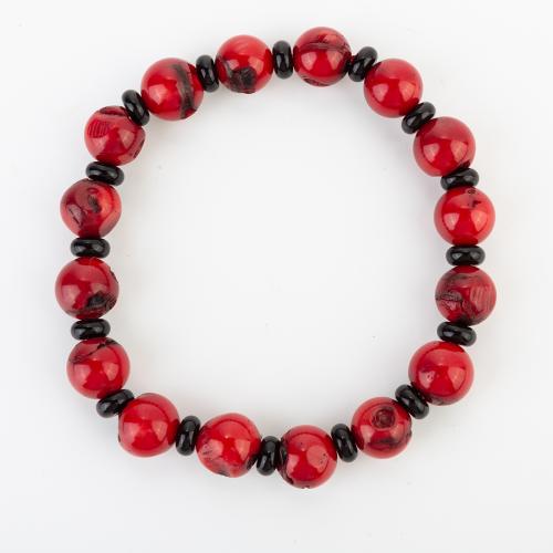 Synthetische Koralle Armband, Folk-Stil & unisex, beads size 10x10mm, Länge:ca. 200 Millimeter, verkauft von PC