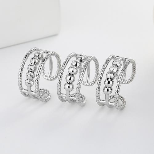 Tibetan Style Finger Ring, Brass, fashion jewelry & different styles for choice & for woman, silver color, Inner diameter 17mm, Sold By PC