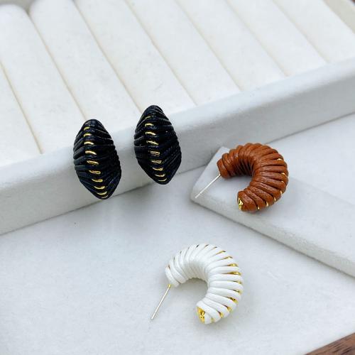 Brass Stud Earring fashion jewelry & for woman Sold By Pair