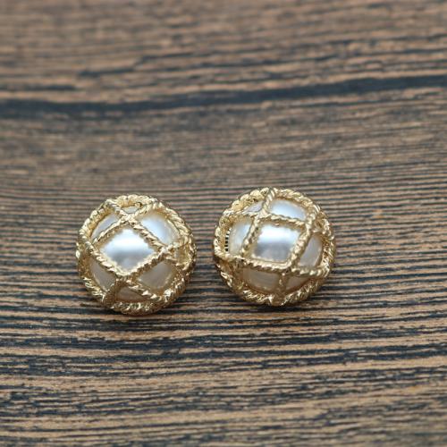 Tibetan Style Stud Earring, different styles for choice & for woman, golden, 22mm, Sold By Pair