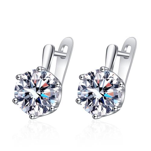 Cubic Zirconia Micro Pave Brass Earring fashion jewelry & micro pave cubic zirconia & for woman 10.35mm Sold By Pair