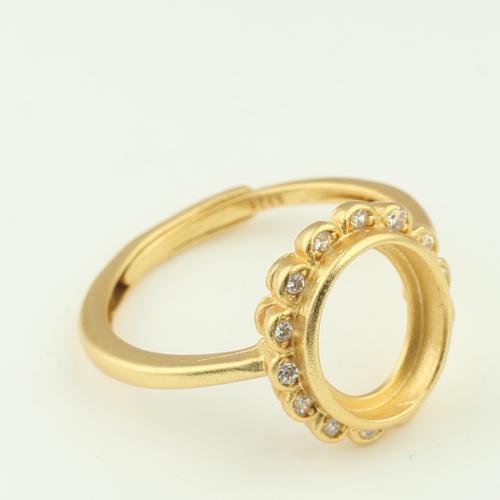 Brass Bezel Ring Base, DIY & different styles for choice & micro pave cubic zirconia, Sold By PC