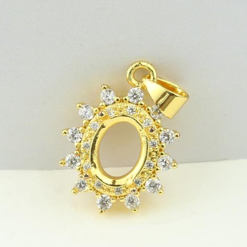 Brass Pendant Findings, DIY & different styles for choice & micro pave cubic zirconia, Sold By PC