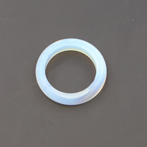 Natural Gemstone Finger Ring Artificial Opal Donut Unisex white nickel lead & cadmium free 6mm Sold By PC