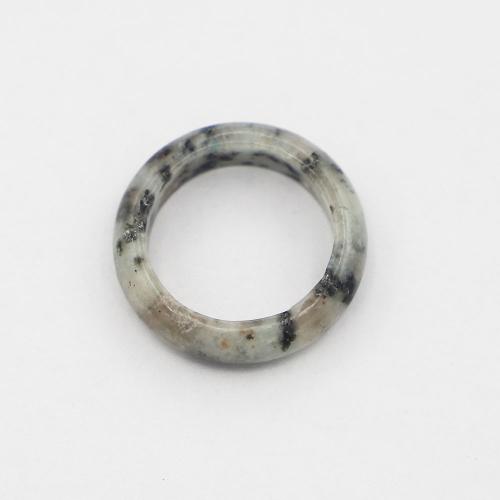 Natural Gemstone Finger Ring, Lotus Jasper, Donut, Unisex, Width:6mm,Inside diameter 19mm, Sold By PC