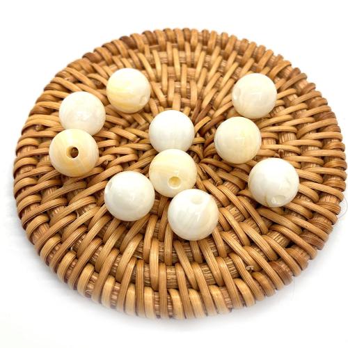 Natuurlijke zoetwaterschelp kralen, Freshwater Shell, Ronde, DIY & verschillende grootte voor keus, wit, Verkocht door PC