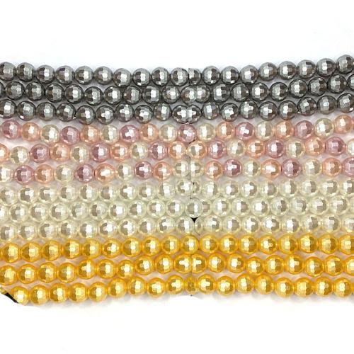 Perles en verre de mode, Rond, vernis au four, DIY & normes différentes pour le choix, plus de couleurs à choisir, Vendu par Environ 38 cm brin