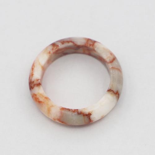 Gemstone Finger Ring, Pedra natural, Rosca, unissex, Width:6mm,Inside diameter 19mm, vendido por PC