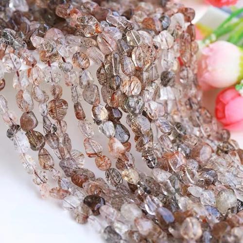 Natural Quartz Jewelry Beads, Rutilated Quartz, Round, DIY & different size for choice, more colors for choice, 8mm, Sold By Strand