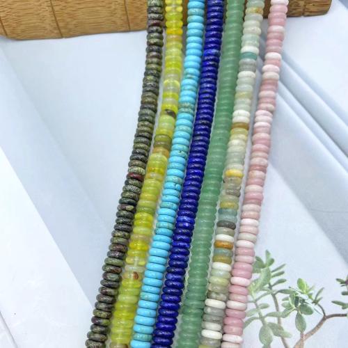 Grânulos de gemstone jóias, Pedra natural, Roda, DIY & materiais diferentes para a escolha, Mais cores pare escolha, 6mm, vendido por Strand