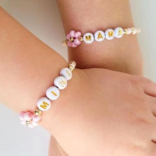 plastique Set de bracelet, avec Seedbead, pour femme, couleurs mélangées, Vendu par fixé