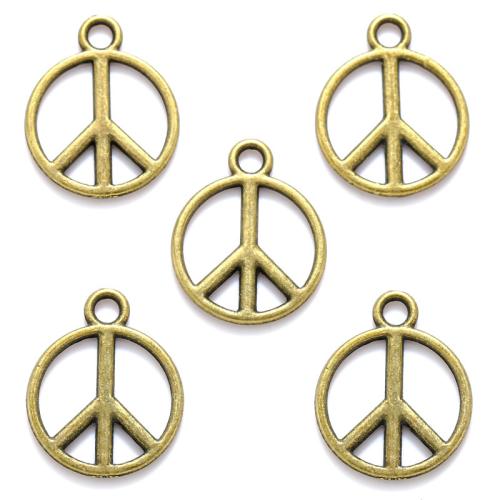 Zinc Alloy Pendants Round plated DIY Sold By Bag