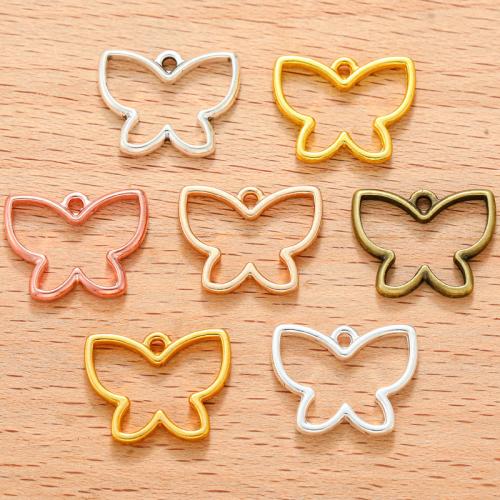 Pingentes animais de liga de zinco, Borboleta, banhado, DIY, Mais cores pare escolha, 17.50x13.50mm, 100PCs/Bag, vendido por Bag