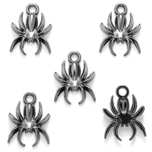 Colgantes Animales de Aleación de Zinc, Araña, chapado, Bricolaje, más colores para la opción, 18x13mm, 100PCs/Bolsa, Vendido por Bolsa