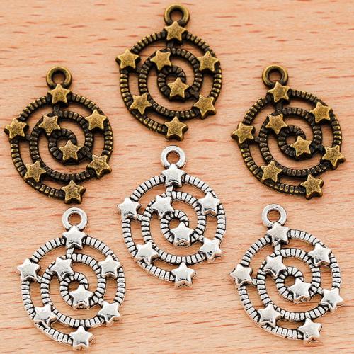 Tibetan Style Pendants, Star, plated, DIY, more colors for choice, 21x17mm, 100PCs/Bag, Sold By Bag