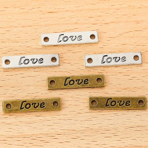 Tibetan Style Connector Bar, Rectangle, plated, DIY & 1/1 loop, more colors for choice, 26x6mm, 100PCs/Bag, Sold By Bag