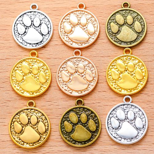 Tibetan Style Pendants, Round, plated, DIY, more colors for choice, 22x19mm, 100PCs/Bag, Sold By Bag